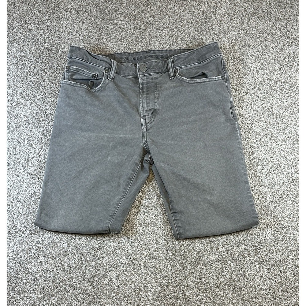 American Eagle NE"X"T Level Flex Slim Jean, Grey, Men's Size 32 X 30